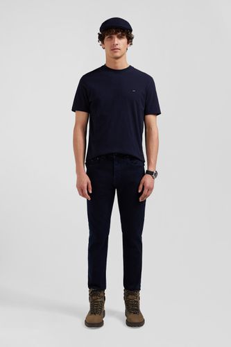 Jean en coton denim stretch bleu marine coupe Slim stone wash - Eden Park - Modalova