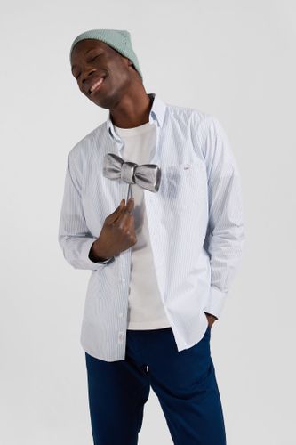Chemise Rayée En Coton Ciel Coupe Regular Jacquard - Eden Park - Modalova