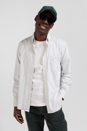 Chemise En Popeline De Coton À Rayures Bâton Coupe Regular - Eden Park - Modalova