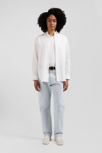 Chemise en popeline de coton blanche coupe Relaxed - Eden Park - Modalova