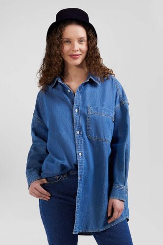 Chemise En Coton Ciel À Poche Plaquée Coupe Oversize - Eden Park - Modalova