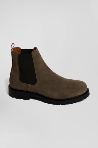 Chelsea boots en cuir grises à semelle crantée - Eden Park - Modalova