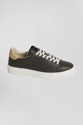 Paire de baskets basses en cuir gris anthracite - Eden Park - Modalova