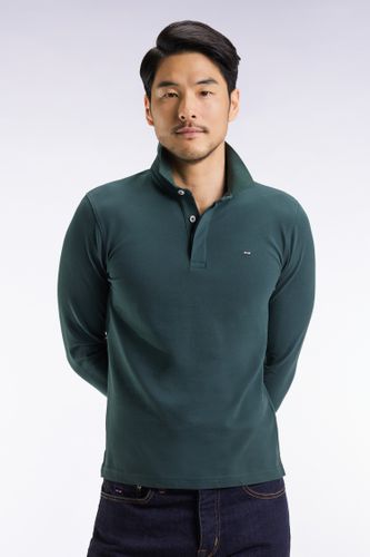 Polo À Manches Longues En Coton Stretch Bouteille Coupe Slim - Eden Park - Modalova