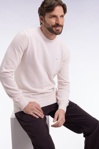 Pull Col Rond En Laine Et Coton Écru - Eden Park - Modalova