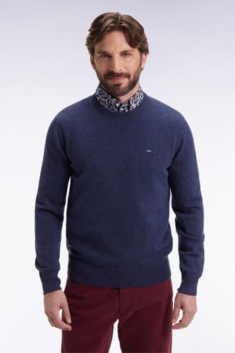 Pull Col Rond En Laine Et Coton Foncé - Eden Park - Modalova