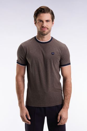 T-shirt À Manches Courtes En Coton Stretch Coupe Ajustée - Eden Park - Modalova