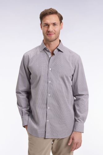 Chemise En Popeline De Coton À Micro-motifs Coupe Droite - Eden Park - Modalova