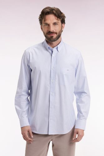 Chemise Rayée En Coton Ciel Coupe Droite - Eden Park - Modalova