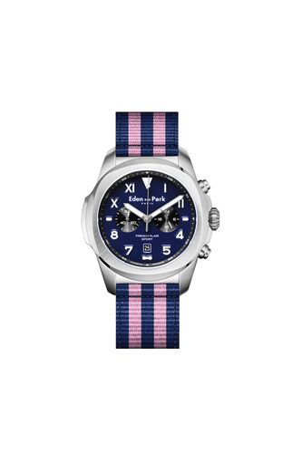 Montre À Quartz Chronographe Fond Bracelet Nato Rayé - Eden Park - Modalova