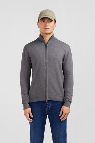 Cardigan Gris Zippé En Coton - EDEN PARK - Modalova