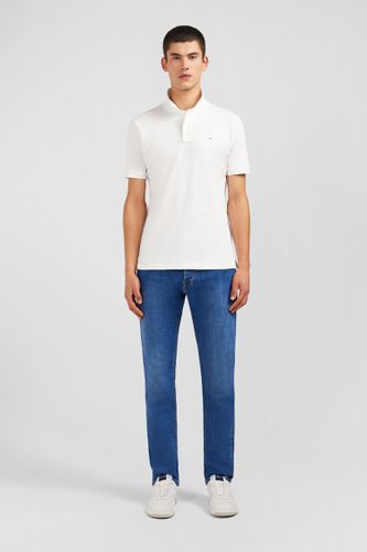 Polo blanc en coton pima stretch - Eden Park - Modalova