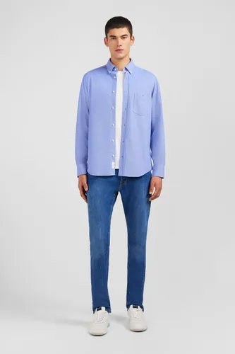 Chemise en coton pinpoint bleu - EDEN PARK - Modalova