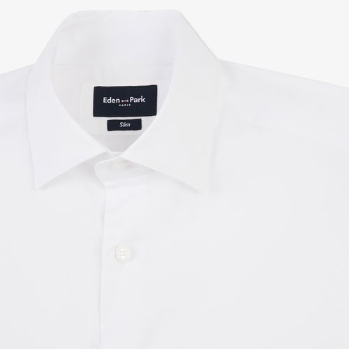Chemise Blanche Slim En Popeline Stretch Old Ref Pp - Eden Park - Modalova