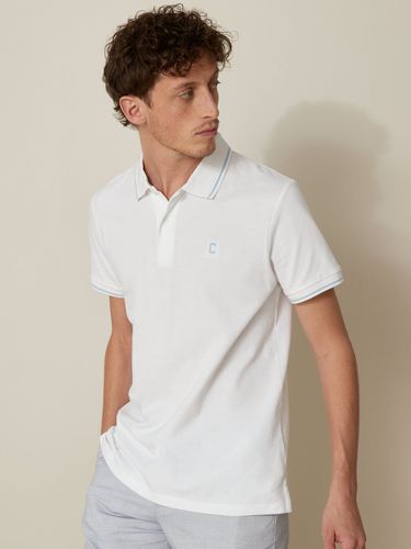 Polo maille piquée bicolore - coton biologique - Cyrillus - Modalova
