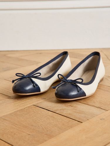 Ballerines bicolores cuir femme - Cyrillus - Modalova