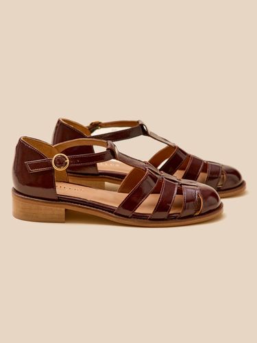 Sandales à talon style pêcheur cuir - Cyrillus - Modalova