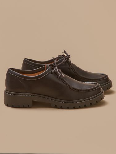 Derbies semelle crantée cuir femme - Cyrillus - Modalova