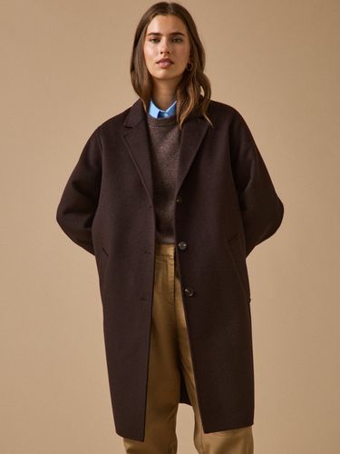 Manteau mi-long lainage double face - Cyrillus - Modalova