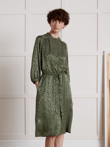 Robe mi-longue jacquard léopard - Cyrillus - Modalova