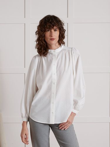 Blouse femme seersucker uni fluide - Cyrillus - Modalova