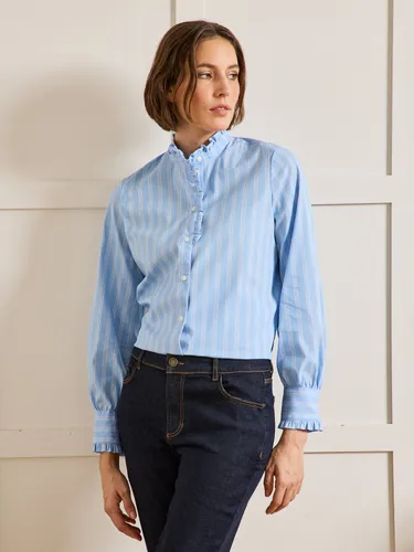 Chemise rayée col volanté - Limited Collection - Cyrillus - Modalova