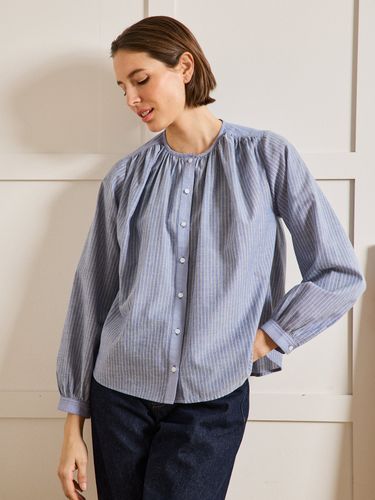 Blouse ample rayée voile coton - Cyrillus - Modalova