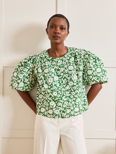 Blouse manches bouffantes popeline craquante - Cyrillus - Modalova
