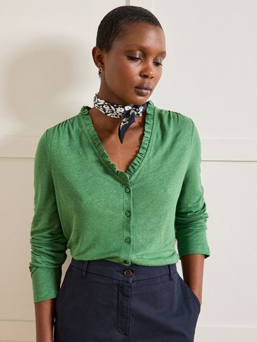 T-shirt col V boutonné lin et viscose - Cyrillus - Modalova