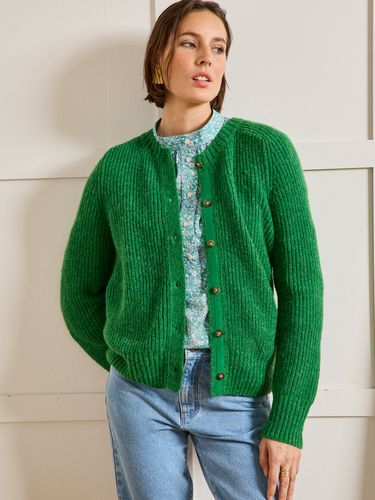 Cardigan avec laine, alpaga et mohair - Cyrillus - Modalova