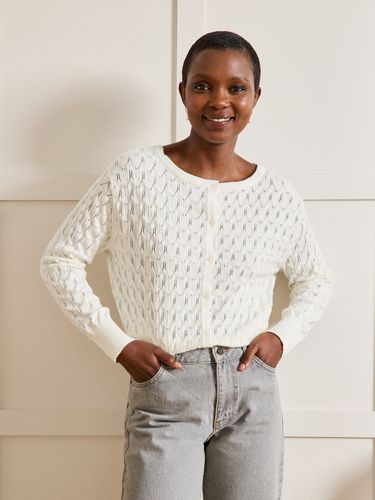 Pull maille pointelle coton biologique et cachemire - Cyrillus - Modalova