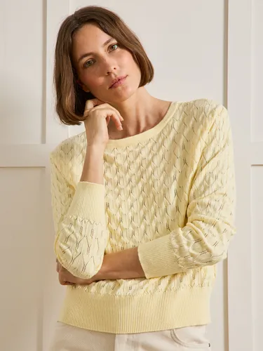 Pull maille pointelle coton biologique et cachemire - Cyrillus - Modalova