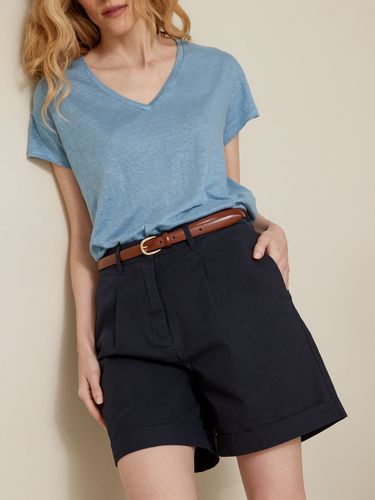 Short chino coton et lin femme - Cyrillus - Modalova