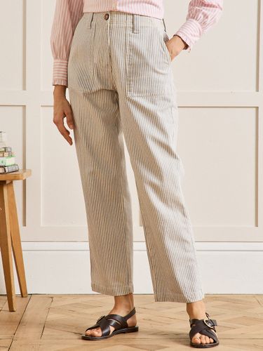 Pantalon cargo rayé coton Léonie - Cyrillus - Modalova