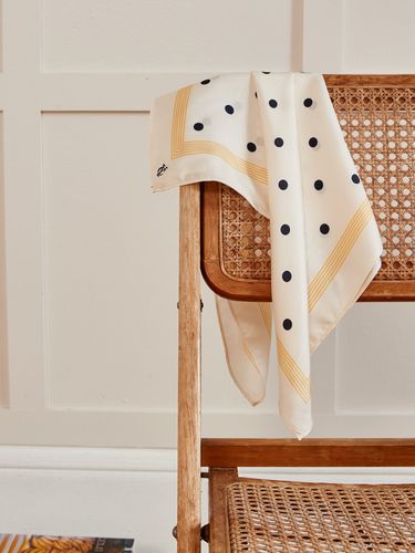 Carré bandana pois femme en soie - Cyrillus - Modalova