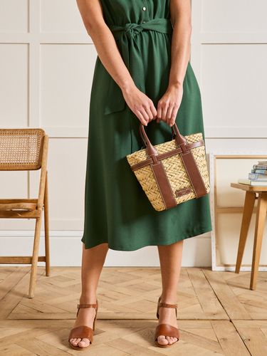 Sac cabas paille et cuir - Collection Maroquinerie - Cyrillus - Modalova
