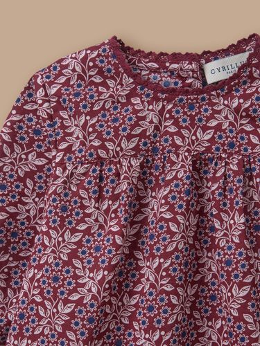 Blouse imprimée col dentelle Bébé - Cyrillus - Modalova