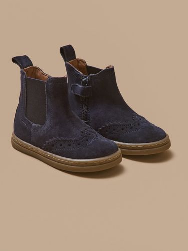 Boots chelsea bout fleuri cuir bébé - Cyrillus - Modalova