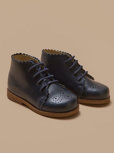 Bottines bout fleuri cuir bébé - Cyrillus - Modalova