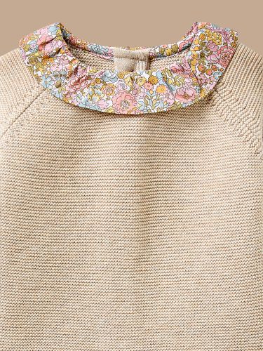 Ensemble tricot Bébé col Liberty - Cyrillus - Modalova