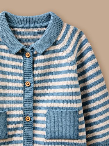 Ensemble en tricot rayé Bébé - Cyrillus - Modalova