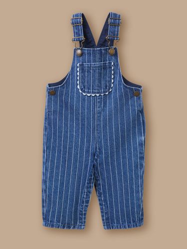 Salopette rayée en denim Bébé - Cyrillus - Modalova