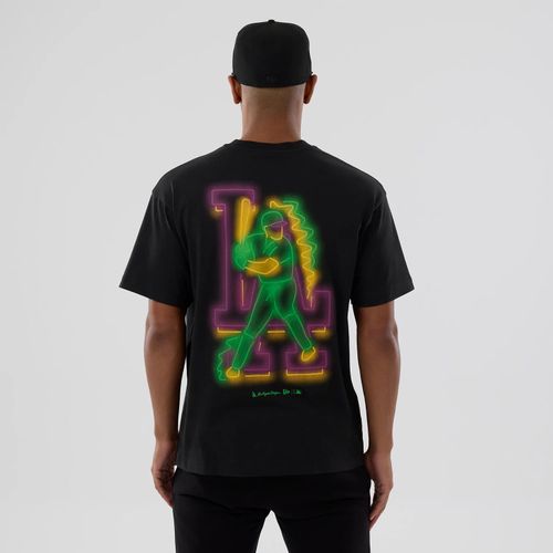T-shirt LA Dodgers MLB Neon Light Noir unisex - New Era Cap - Modalova