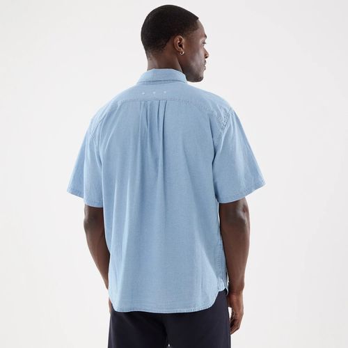 Chemise à Manches courtes New Era Originators Chambray Bleu clair unisex - New Era Cap - Modalova