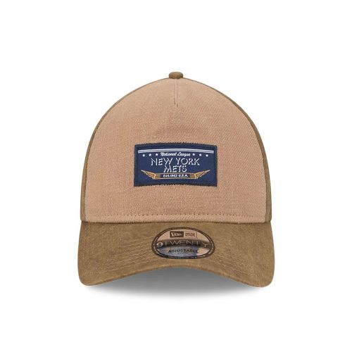 Casquette 9TWENTY A-Frame New York Mets MLB Utility Linen Marron unisex - New Era Cap - Modalova