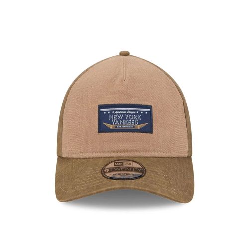 Casquette 9TWENTY A-Frame New York Yankees MLB Utility Linen Marron unisex - New Era Cap - Modalova