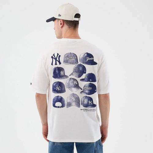 T-shirt Oversize New York Yankees MLB Cap Graphic Blanc unisex - New Era Cap - Modalova