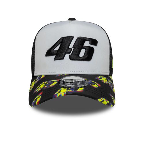 Casquette 9FORTY E-Frame Trucker VR46 Print Visor Noir unisex - New Era Cap - Modalova