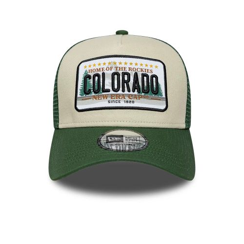 Casquette 9FORTY A-Frame Trucker New Era Licence Plate Vert foncé unisex - New Era Cap - Modalova