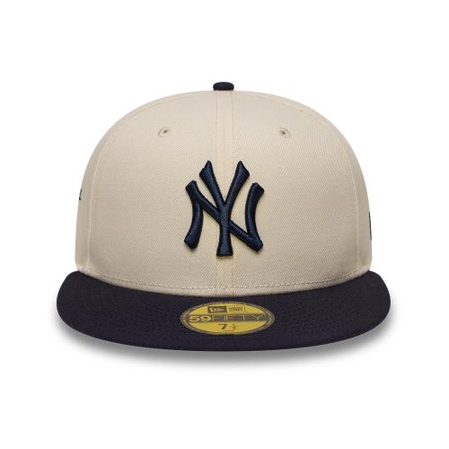 Casquette 59FIFTY Fitted Script Côté New York Yankees MLB Crème unisex - New Era Cap - Modalova